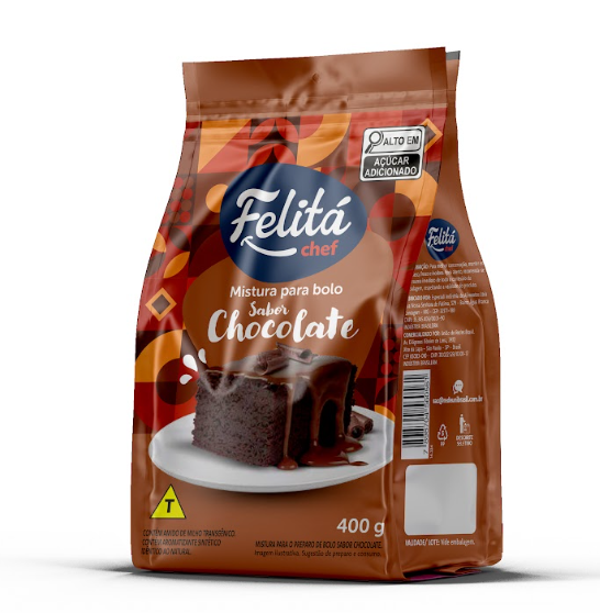 Mistura para bolo sabor chocolate Felitá Chef
